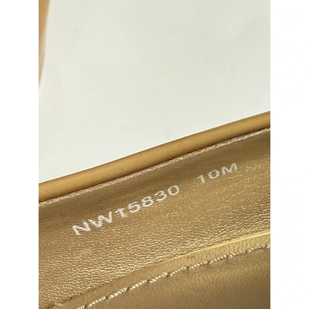 Stuart Weitzman Tan High Heels Peep-Toe Patent Leather Pumps Size 10 Womens‎